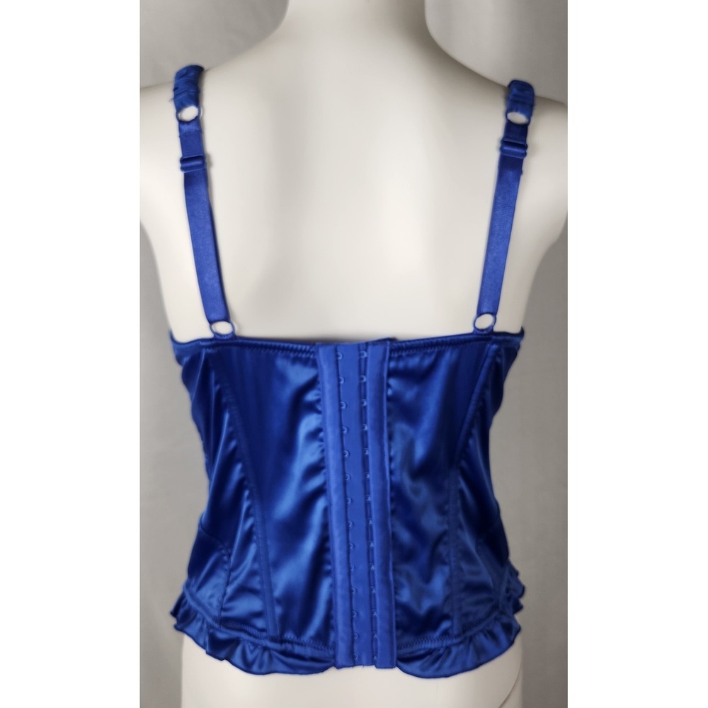 Royal Blue Satin Affinitas Y2K/2000s/ Edgy/Indie Bustier 38C - Picture 2 of 11